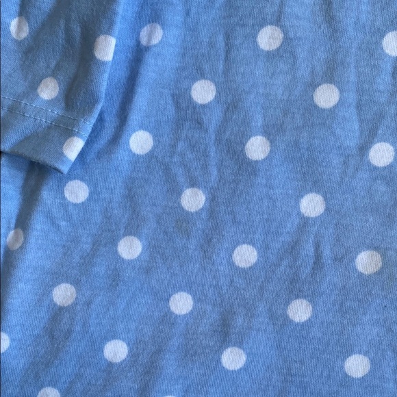 Blue with white polka dot and ruffle, Claire&Charlie Frozen smocked tunic, size6 - Picture 6 of 16